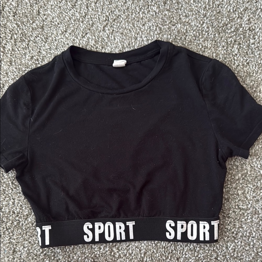 SHEIN Black Sporty Kids Tee